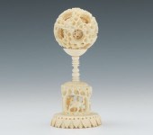 A Carved Ivory Puzzle Ball Carved puzzle