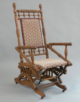 Victorian Oak Glider Rocking Chair 133d0d