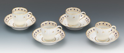 Four British Coffee Cups and Saucers 133d76