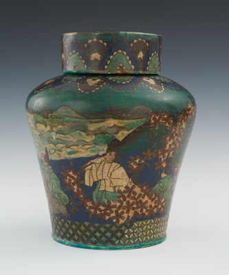 A Japanese Totai Cloisonne Lidded Jar Early