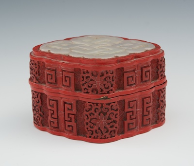 A Chinese Carved Cinnabar Box with 134006