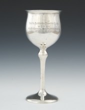 A Sterling Silver Trophy Toasting Goblet