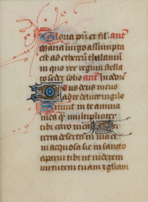 A French Psalter Leaf from a Book 1343e5