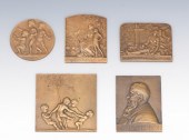 Five Bronze Medallions Including Vernon