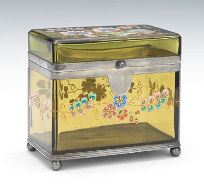 An Enameled Glass Dresser Casket 1344c0