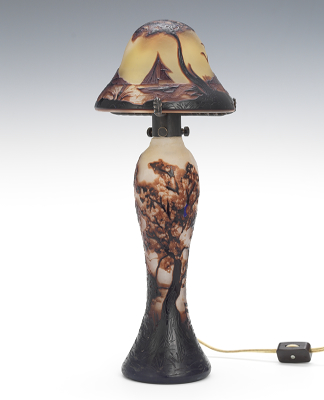 Daum Nancy Cameo Glass Lamp Each 1344c1