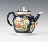 A Worcester Blue-Scale Teapot and Cover