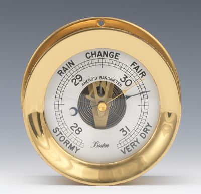 A Chelsea Aneroid Barometer Brass 1346f8