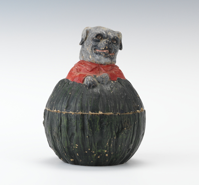 An Uncommon Figural Dog and Mellon 1347af