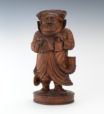 A Carved Wood Figural Tobacco Container 1347d6