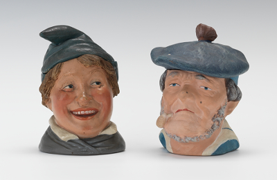 Two Stylized Humidor Heads Including 134885