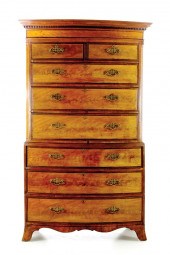 George III inlaid mahogany bowfront 137585