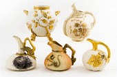Royal Worcester porcelain pitchers and