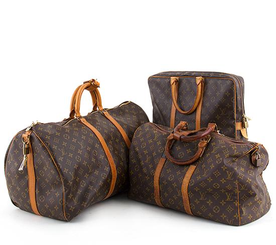 Louis Vuitton valise and keepall luggage
