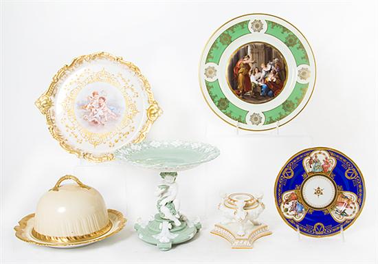 European porcelain tazza plates 1376f1