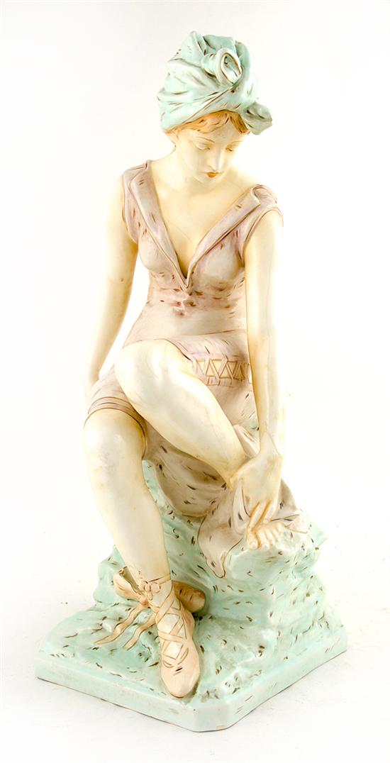 Ceramic figure of seated dancer 1376f9
