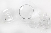 Stueben crystal stems plates and bowls