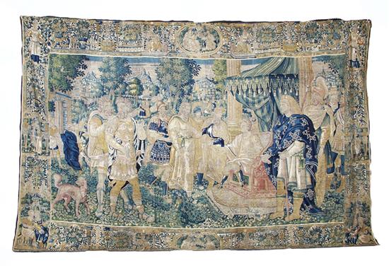 Impressive Flemish pictorial tapestry 1378e3