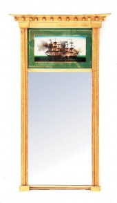 Federal giltwood and eglomise mirror 137ad5