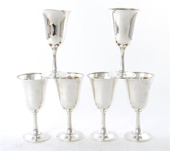 Set of Wallace sterling goblets 137bbf