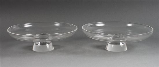 Pair of Steuben glass compotes 137ce2
