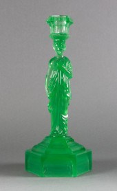 New England Glass Company green jade
