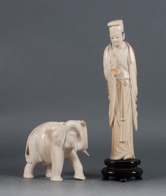 Chinese carved ivory figure of a civil servant