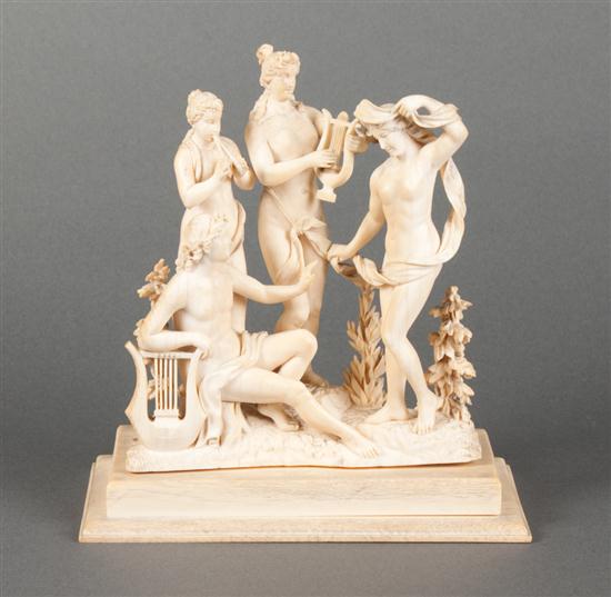 Continental carved ivory figural