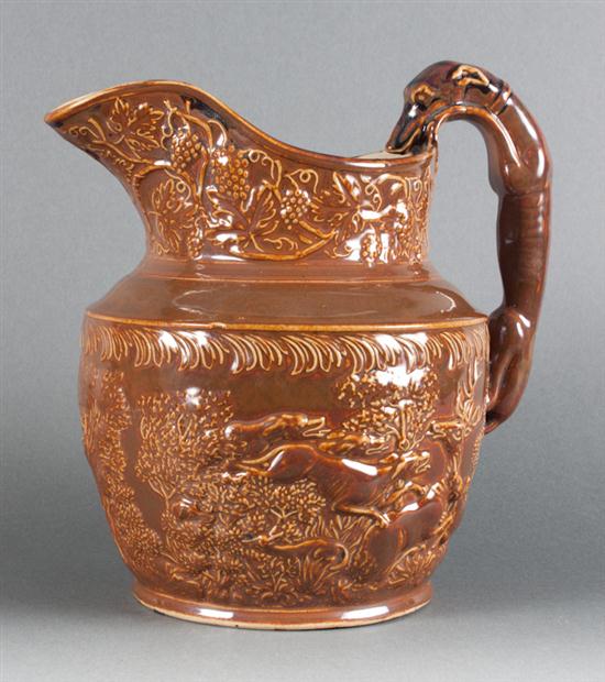 Bennett brownware pottery pitcher 137d4c