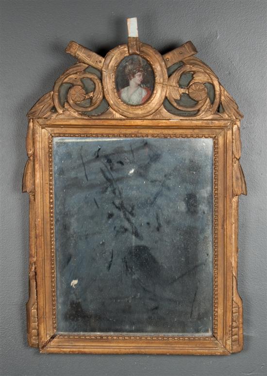 Italian gilt mirror with reverse painted 137d74