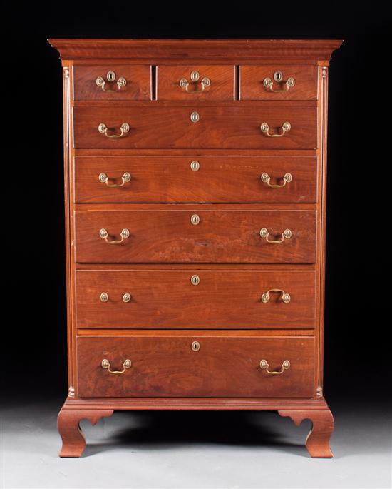 Federal walnut tall chest of drawers 137e3e