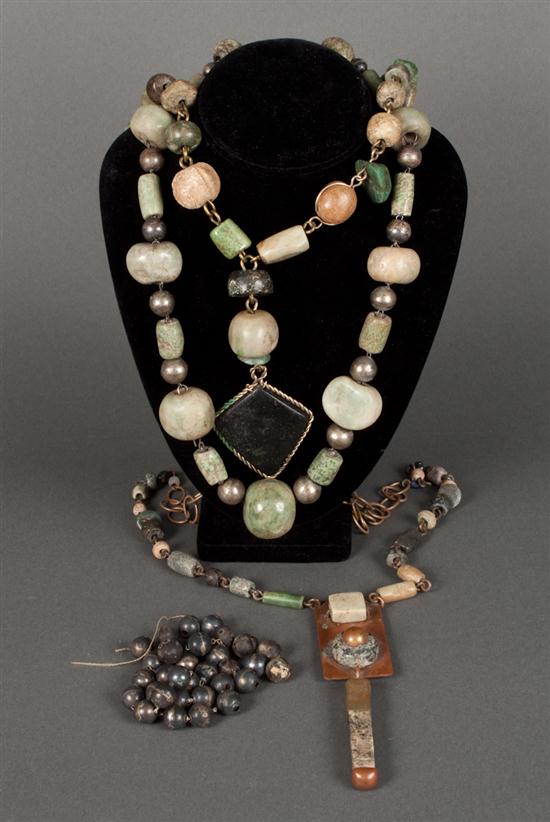 Four Mexican necklaces incorporating 137f9b