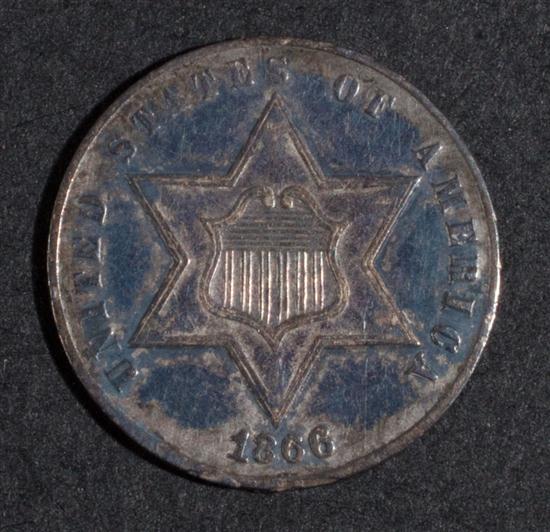 United States silver three cent 1381c8