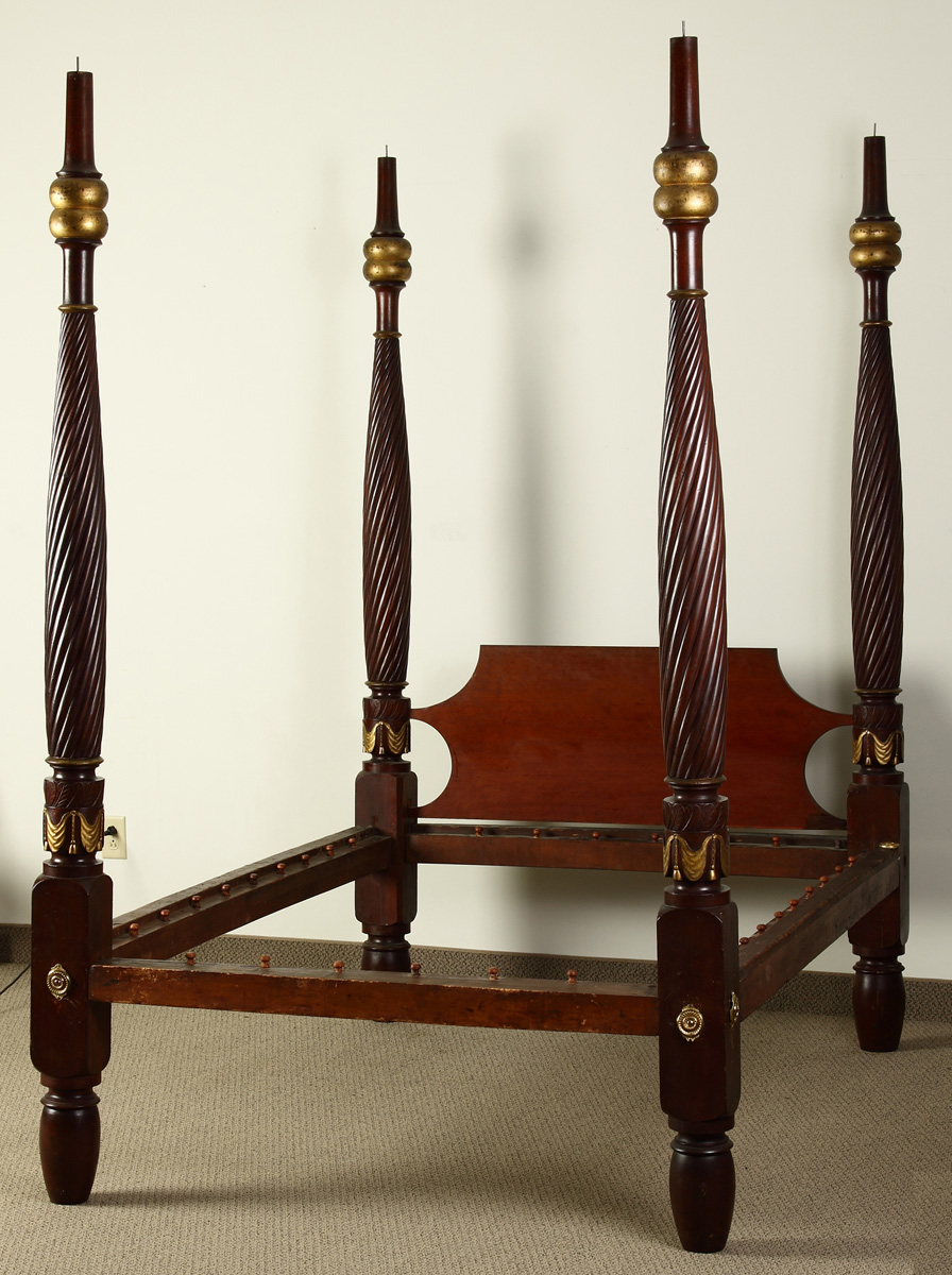 Early 19th Cent. Rope Bed Rope twist columns.