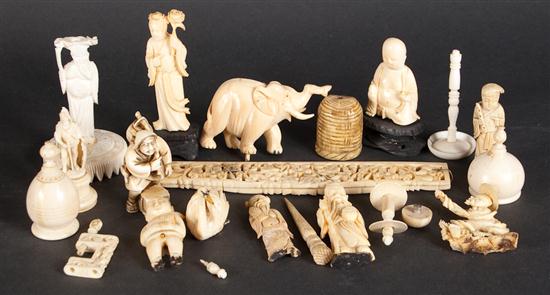 Assorted oriental ivory figures 136206
