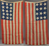 Two U.S. Navy Flags Mid 19th cent. 12