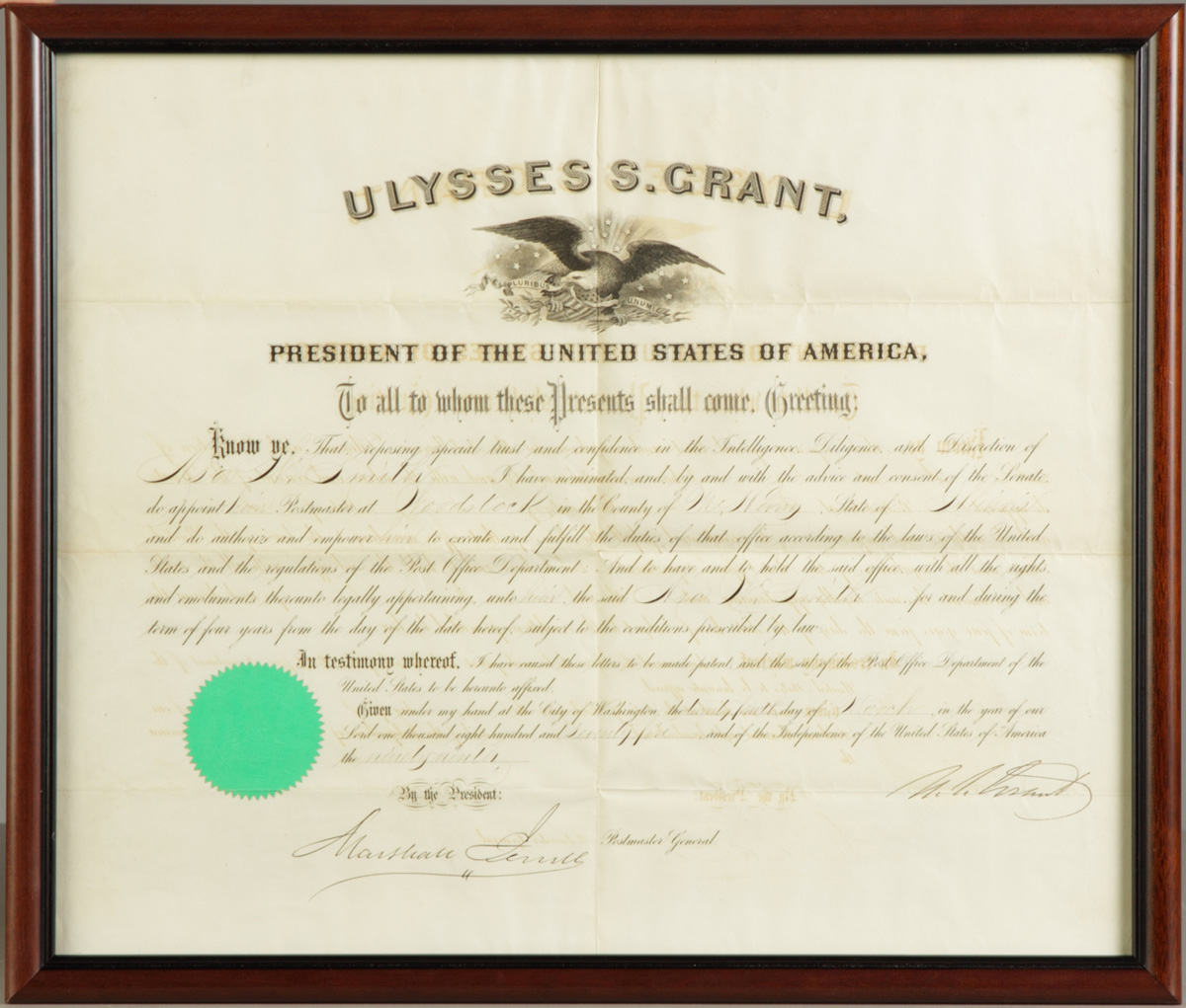 Sgn Ulysses S Grant Document 1365dd