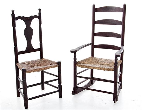 American Queen Anne painted chairs 136913
