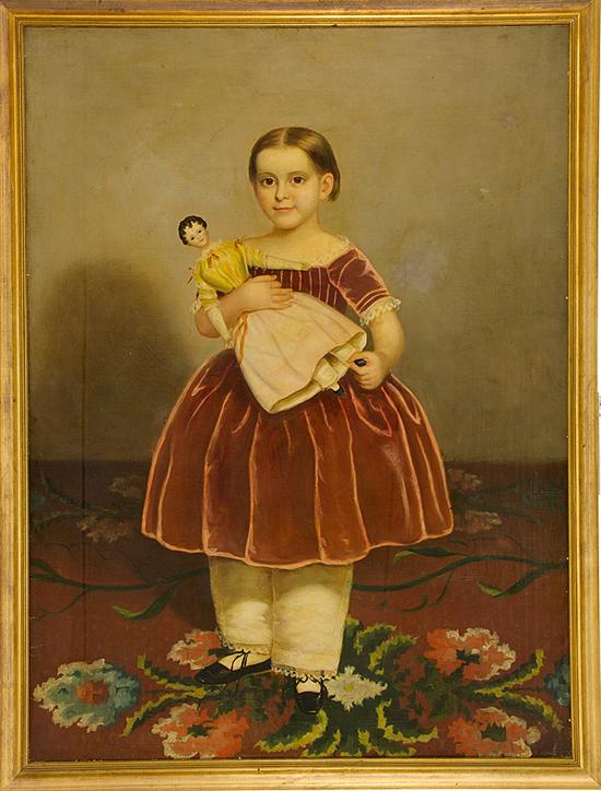 American folk art portrait of young