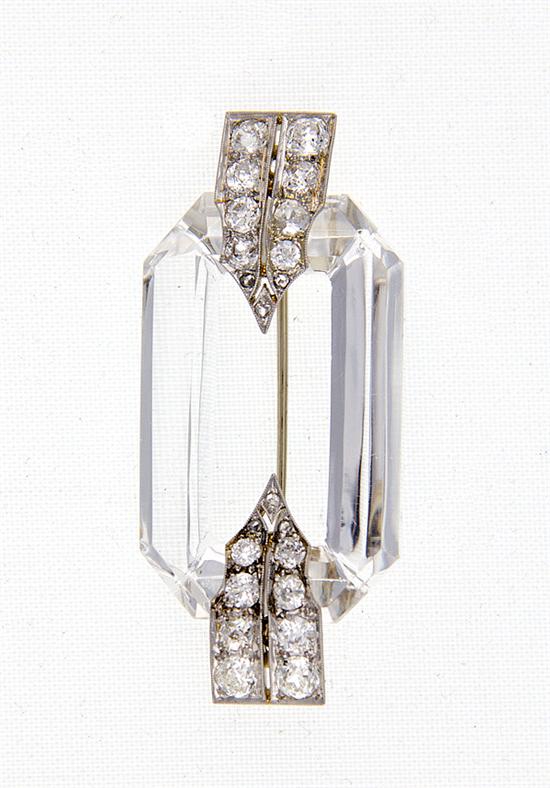 Art Deco platinum rock crystal 136977