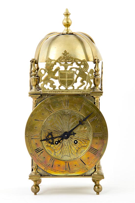 English brass lantern clock late 136a50