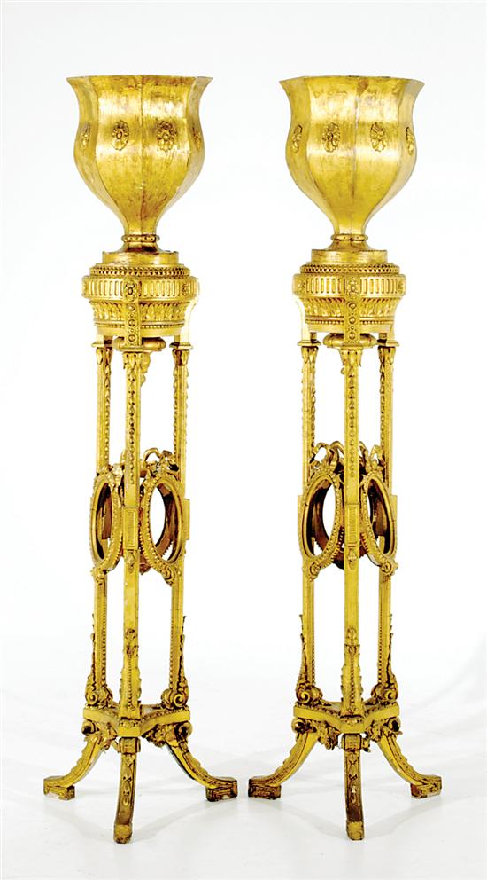 Pair Continental carved giltwood 136a61