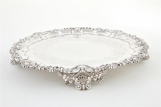 Georgian sterling footed salver 136b3a