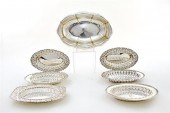 Whiting sterling center and oval bowls