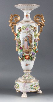 Carl Thieme porcelain vase with applied