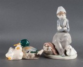 Lladro porcelain figural group of a