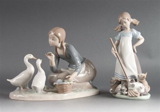 Two Lladro porcelain groups: ''Girl
