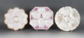 Two German porcelain oyster plates and