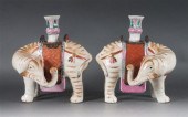 Pair of Mottahedeh porcelain elephant 139967