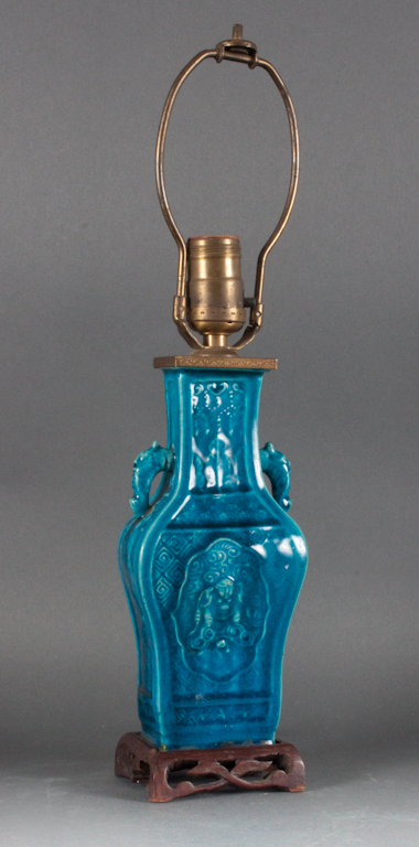 Chinese blue glazed porcelain vase 1399f2